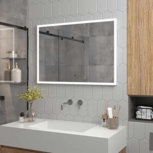 Зеркало CONTINENT Frame White ЗЛП5133 100х70 c подсветкой