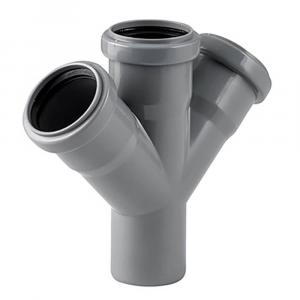 Крестовина Lammin Ø50х50х50 мм 45° Lm35020505045 серая