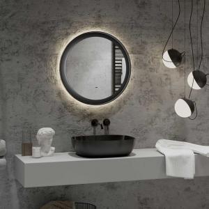 Зеркало CONTINENT Planet Black ЗЛП623 D600 с подсветкой