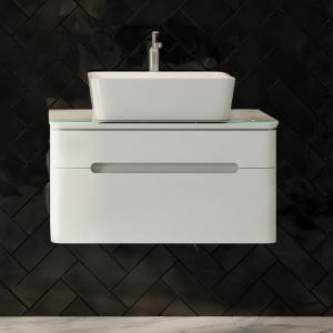 Тумба подвесная со столешницей Jorno Shine 75 с подсветкой