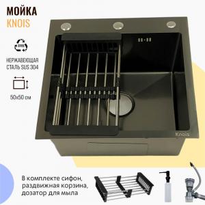 Мойка кухонная врезная Knois KN505008 черная