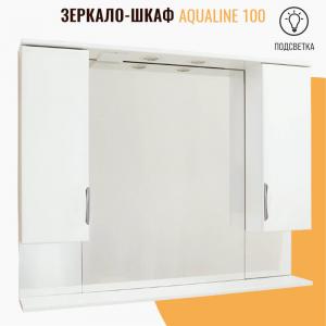 Зеркало со шкафом AquaLine 100 с подсветкой