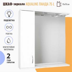 Зеркало со шкафом AquaLine Панда 75 левое с подсветкой