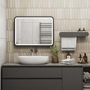 Зеркало CONTINENT Enjoy Black ЗЛП1327 80х60 см с подсветкой