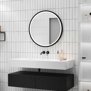 Зеркало CONTINENT Style Black ЗЛП4322 D80 см с подсветкой