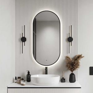 Зеркало CONTINENT Miaro Black ЗЛП5198 50x100 с подсветкой