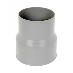Патрубок переходной Ø110х124 мм серый для внутренней канализации