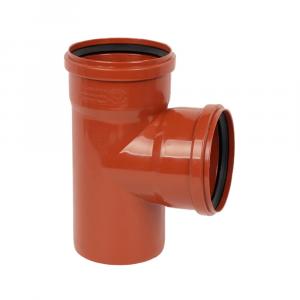 Тройник Саратовпластика d110 мм 90° пластиковый для наружной канализации