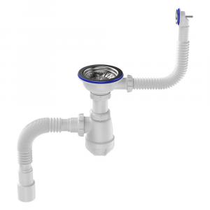 Сифон для мойки Aquant 3 1-2х40 мм B0139-20-MR с гофротрубой