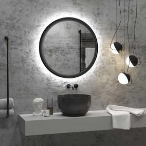 Зеркало CONTINENT Planet Black ЗЛП684 D800 с подсветкой