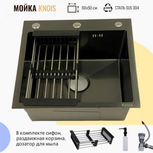 Мойка кухонная врезная Knois KN605008 черная