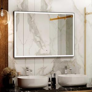  Зеркало CONTINENT Frame Black ЗЛП4379 100х70 с подсветкой