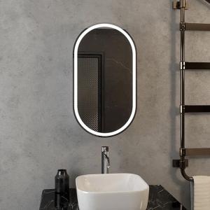 Зеркало со шкафом Континент Elmage Black 45 с подсветкой