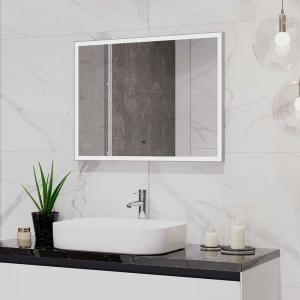 Зеркало CONTINENT Frame Gray ЗЛП5080 80х60 с подсветкой