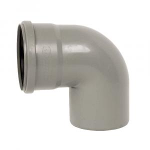 Отвод Саратовпластика Ø110 мм 90° серый для внутренней канализации