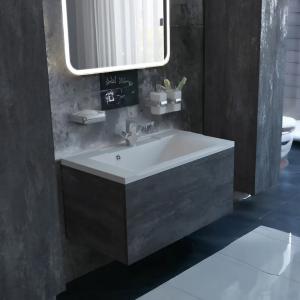 Тумба подвесная Kaksa-А Кристалл 80 см серая