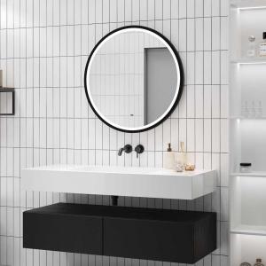 Зеркало CONTINENT Style Black ЗЛП3459 D60 с подсветкой