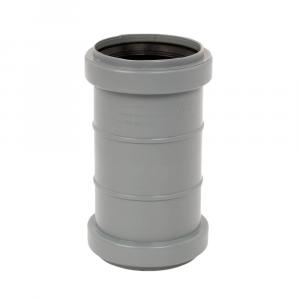 Муфта Саратовпластика Ø50 мм соединительная, серая для внутренней канализации