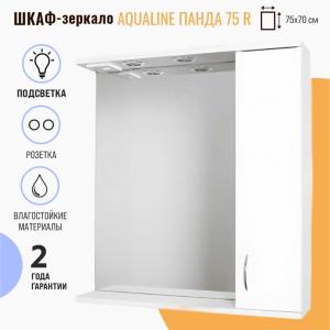 Зеркало со шкафом AquaLine Панда 75 правое с подсветкой