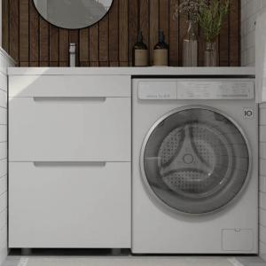 Тумба под стиральную машину Raval Forte 120 L белая