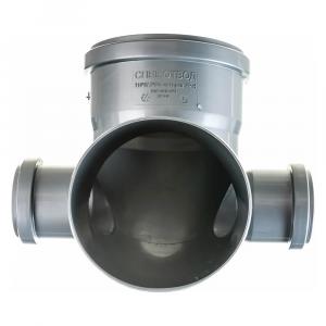 Отвод Lammin Ø110 мм 90° с 2 патрубками 50 мм универсальный Lm35041250902