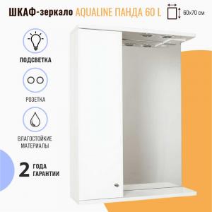 Зеркало со шкафом AquaLine Панда 60 левое c подсветкой