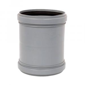 Муфта Саратовпластика Ø110 мм соединительная, серая для внутренней канализации