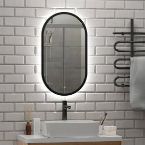 Зеркало Континент Prime Black 45х80 ЗЛП2199 с подсветкой