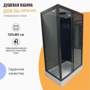 Душевая кабина Дана 26к Кирпичики 120x80 тонированное стекло
