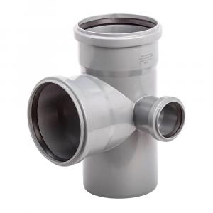 Крестовина Lammin Ø110х110х50 мм 90° правая Lm35021010150 серая