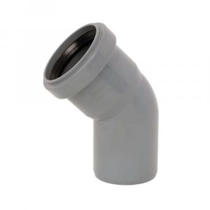 Отвод Саратовпластика Ø50 мм 45° серый для внутренней канализации