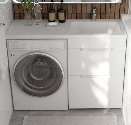 Тумба в ванную комнату FORTE 120 правая под умывальник KAMILLA 120