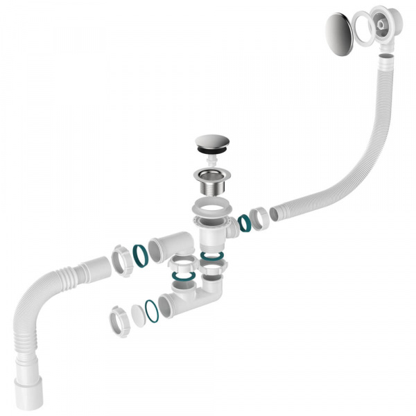 Сифон для ванны Aquant 1 1_2х40 мм V512-18-MR сборка