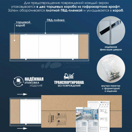 Экран под ванну ПРЕМИУМ А 1700х560 белый