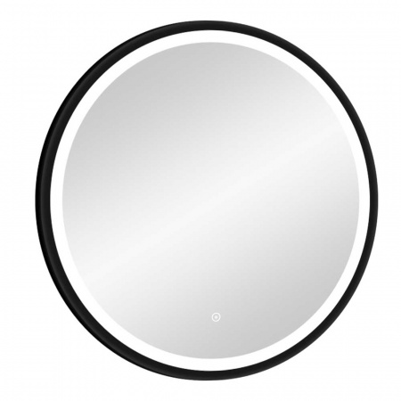 Зеркало СТИЛЬ/Style Black D600мм (LED-подсветка, сенсорный выключатель, рама МДФ ЧЕРНЫЙ)