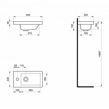 Умывальник мебельный МИРАНДА 40