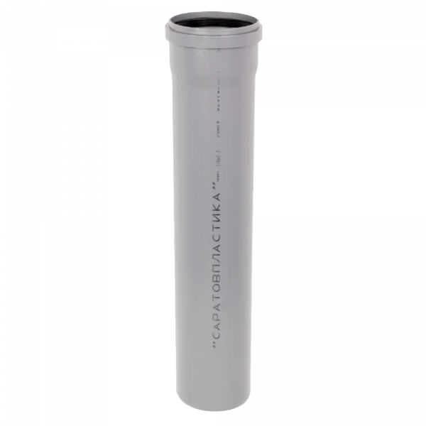 Труба Саратовпластика Ø110x2.2 мм 0.5 м серая для внутренней канализации