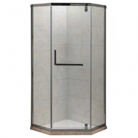 Душевой уголок 90х90х190 ТРАПЕЦИЯ без поддона, профиль ХРОМ, стекло ПРОЗРАЧ 6мм 1018/13