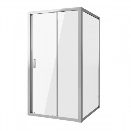 Душевое ограждение 110х90х195 без поддона раздв.профиль ХРОМ стекло (6мм) ПРОЗРАЧНОЕ NG-62-11A + A90