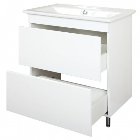 Тумба в ванную комнату ЭЛИНА 75/2 PUSH под умывальник ЭЛИНА 75