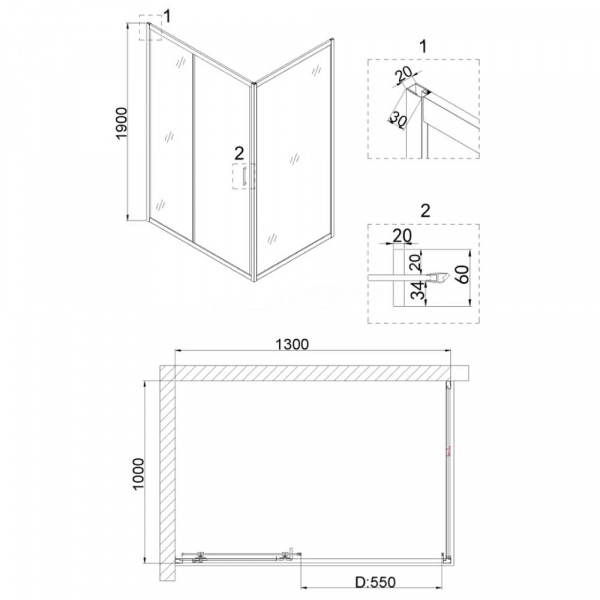 Душевой уголок Niagara Nova NG-62-13A-A100