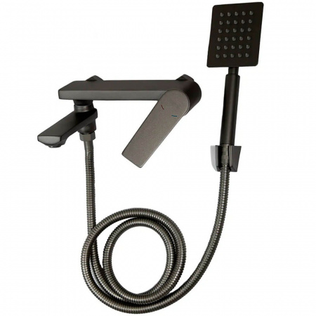 Смеситель на ванну короткий излив HAIBA HB60533-3 ПЕПЕЛЬНЫЙ (лат., 35мм)