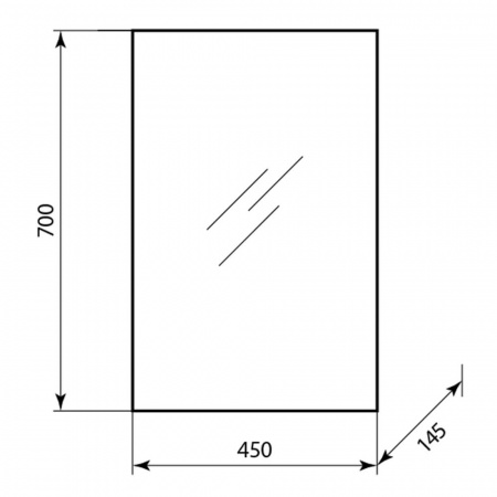 Шкаф зеркальный ЗШ 450 универсальный