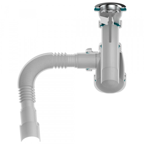 Сифон для мойки Aquant 1 1-2х40 мм B0115-30-MR