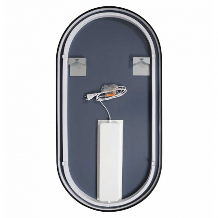 Зеркало МИАРО/Miaro Black 500х1000мм(LED-подсветка, бесконт.сенсор,ореолХОЛОДподсвет,ал.проф ЧЕРНЫЙ)