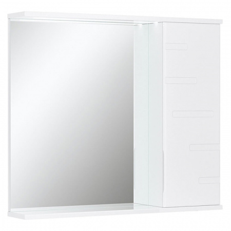 Шкаф зеркальный JOLI 80 ПРАВЫЙ с подсветкой (800х146х700мм)