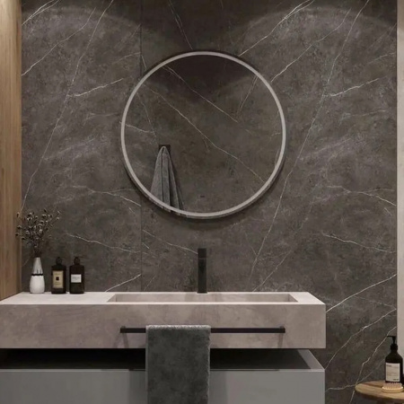 Зеркало LUMINA D700мм (LED-подсветка, бесконтактный сенсорный выключатель, ореол ХОЛОД подсветка)