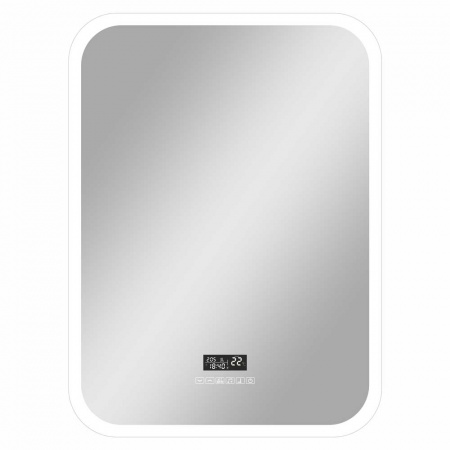Зеркало ГЛАМУР/Glamour 60 600х800мм с МФП (LED-подсветка, музыка, часы с датой, термометр, подогрев)