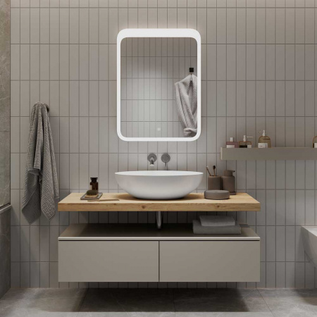 Зеркало ЛАЦИО/Lacio 50 500х700мм (LED-подсветка, сенсорный выключатель)