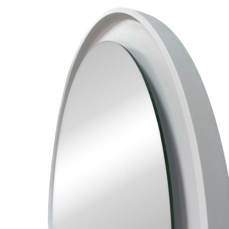 Зеркало ПЛАНЕТ/Planet D800мм (LED-подсветка, бесконт.сенс выкл, ореольная подсветка, рама МДФ БЕЛЫЙ)